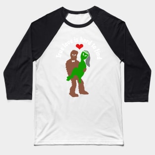 Bigfoot And Alien Married Baseball T-Shirt